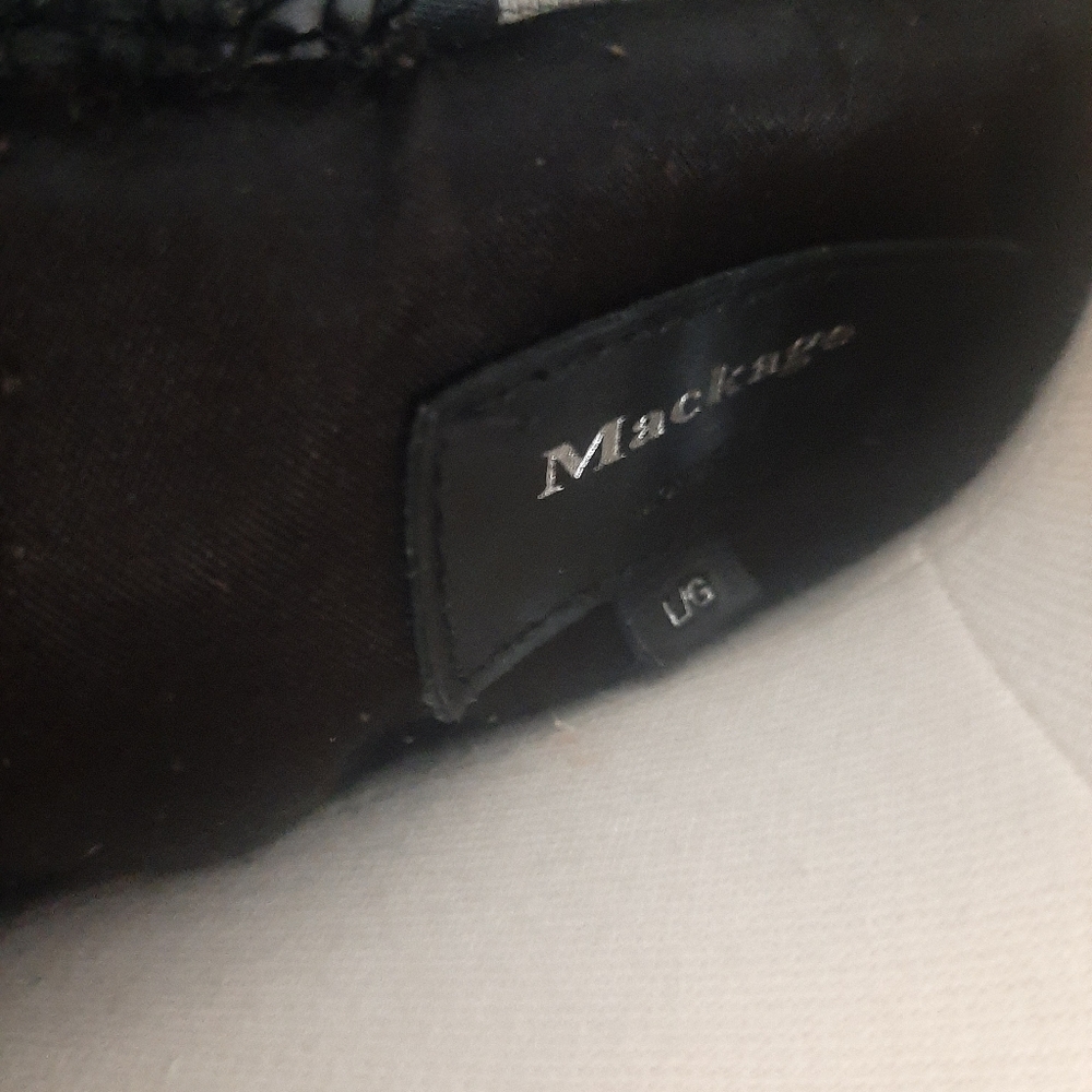 Women's Black Wool Peacoat by Mackage Size L - Picture 3 of 3